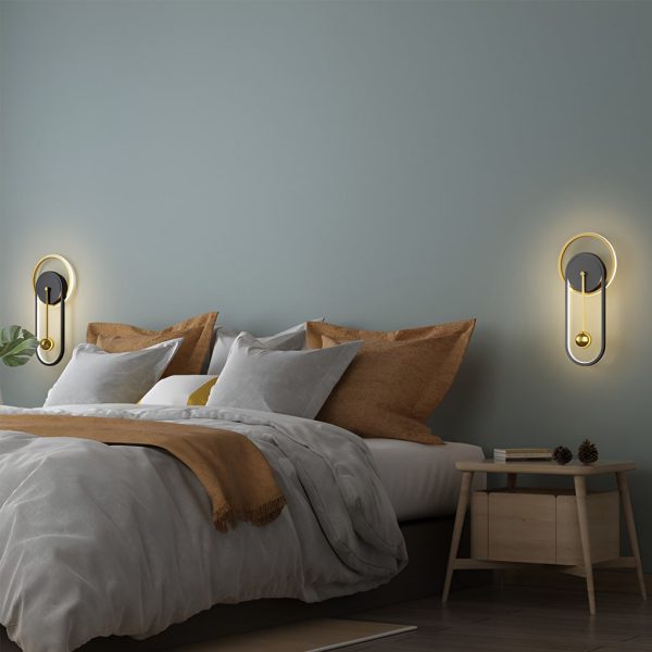 Creative Mute Clock Shaped LED Nordic Wall Lamp Wall Sconce Lighting - Image 7
