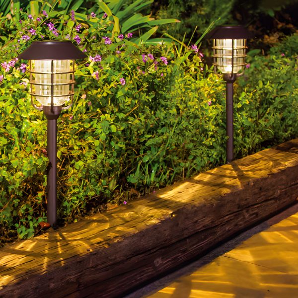22.8-in Black Mini Torch Solar Pathway Lights Outdoor Lawn LED Lights - Image 4