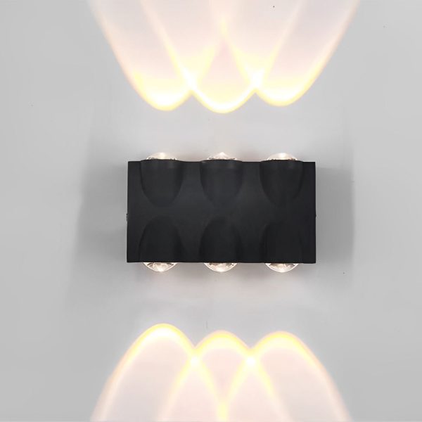 Up and Down Light LED Waterproof Black Modern Wall Lamp Wall Washer Light - Image 9