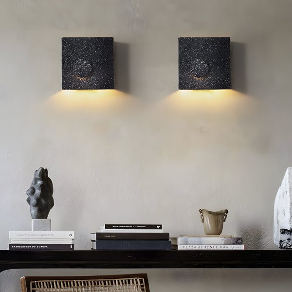 Frosted Cement Eclipse LED Wall Light - Image 3