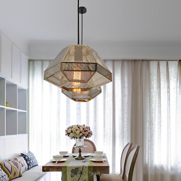 Electroplated Stainless Steel Creative Geometric Nordic Pendant Lights - Image 4