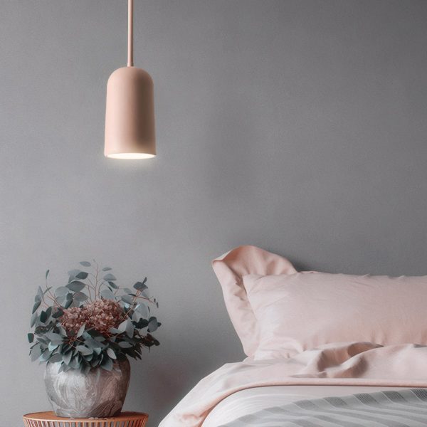 1-Light Resin Pink Figura Arc Pendant Lamp - Image 2