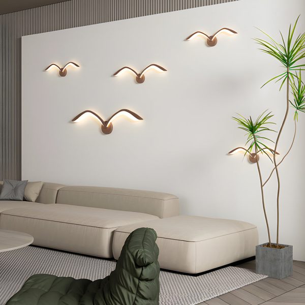 Modern Seagull LED Wall Sconce - Nordic Acrylic Wing Design - Image 4