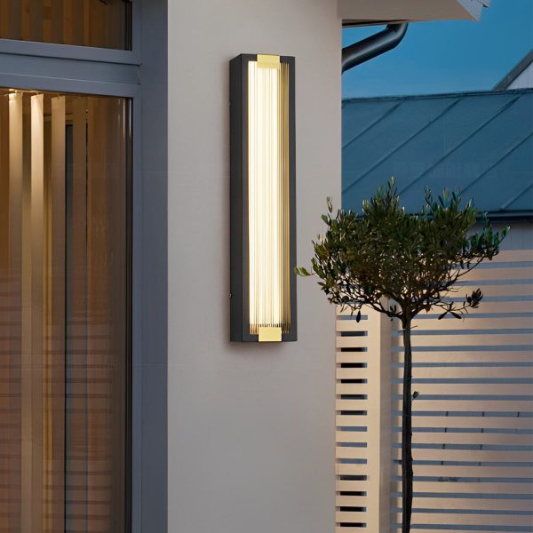 Rectangular Waterproof LED Black Modern Porch Lights Wall Sconces - Image 4