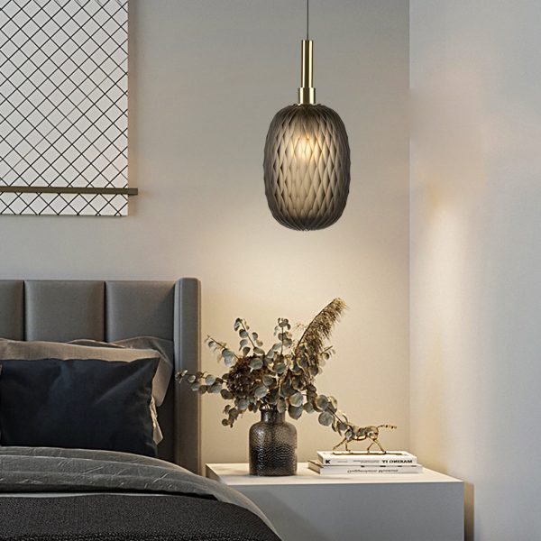 Small Glass Lantern Iron Luxury Post-Modern Pendant Lights Chandeliers - Image 3