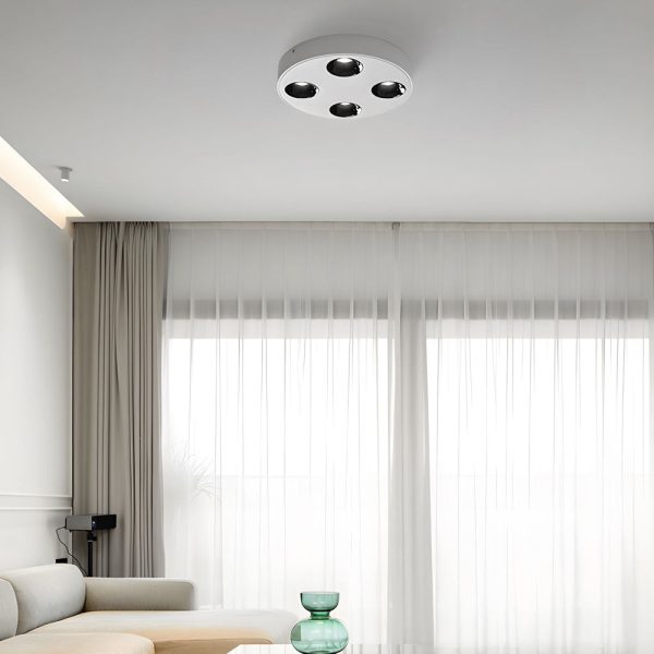 9.1-Inch Peg 4-Light LED Flush Mount Ceiling Light for Bathroom - Image 3