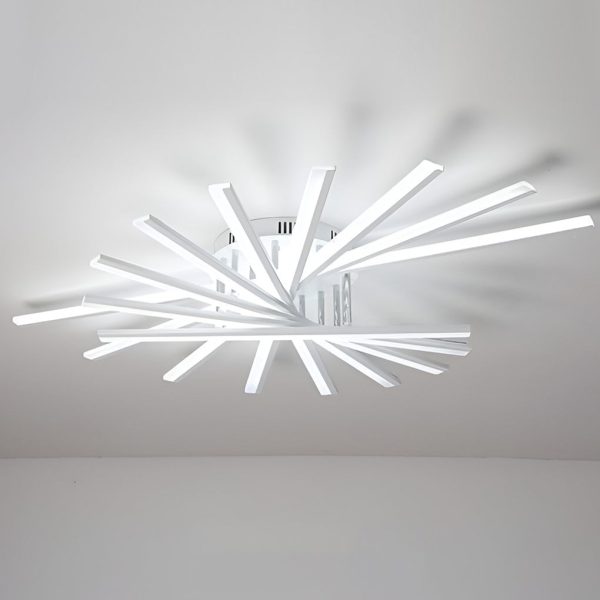 Creative Strip Stepless Dimming LED White Nordic Ceiling Lights Chandelier - Image 7