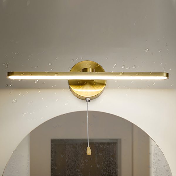 15.74'' Modern LED Linear Vanity Lights with Pull Rope Switch - Bathroom Lighting in Black/Bronze - Image 2