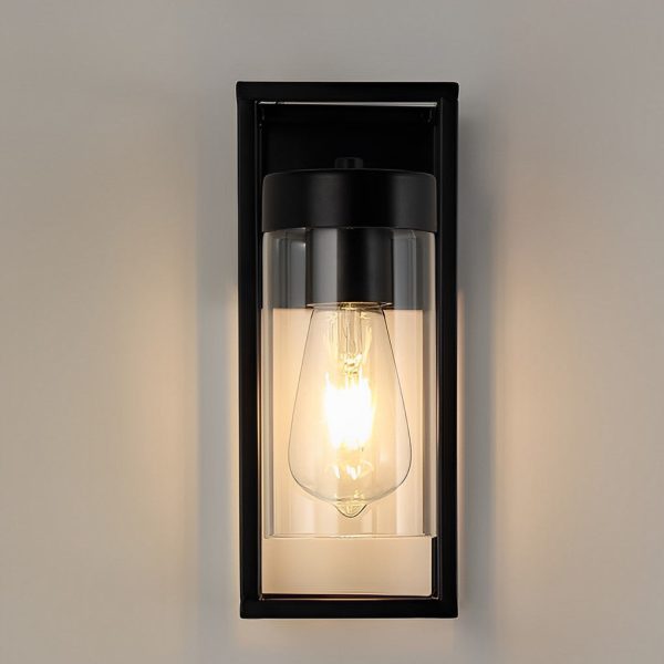 Creative Rectangular Glass Black Industrial Wall Lamp Wall Sconce Lighting - Image 3