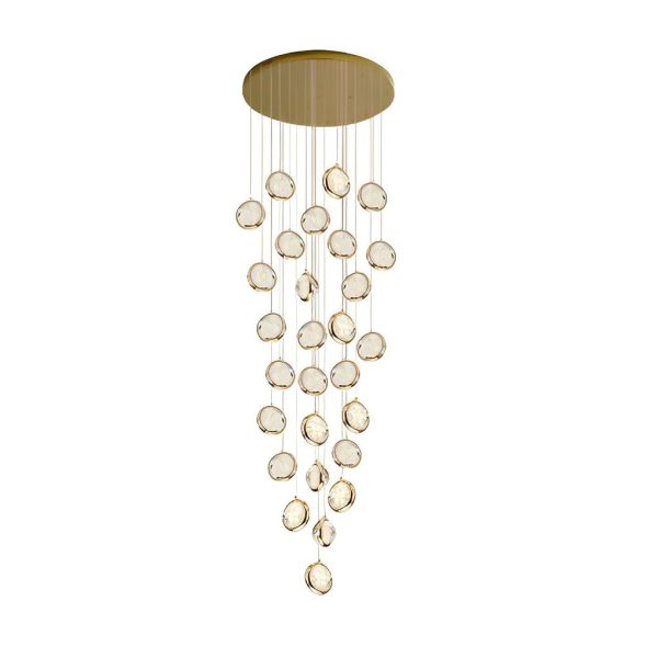 Global Crystal Cluster Adjustable Luxury Staircase Modern Long Chandelier - Image 13