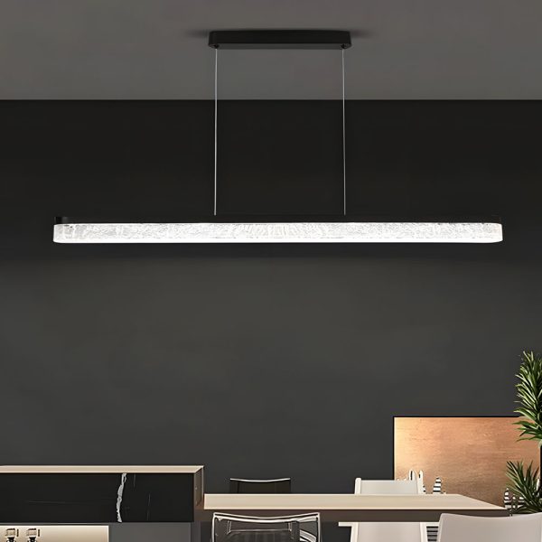 1 Light 47.24-In Island Light Dimmable Black Linear Pendant Light - Image 4