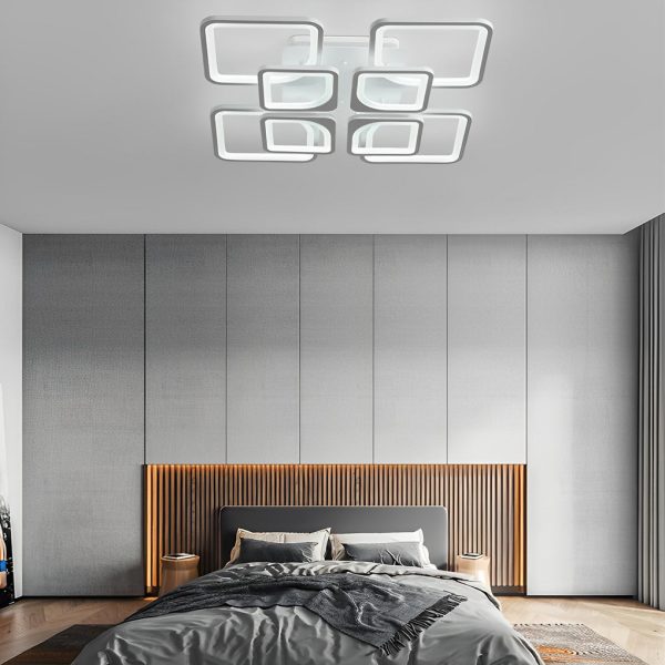 Square Creative Stepless Dimming with Remote Modern Ceiling Light Fixture - Image 5