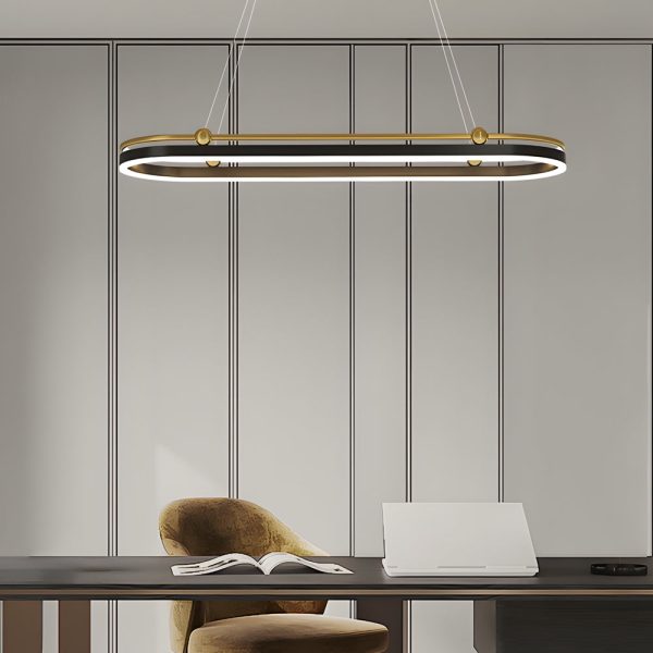 Oval Ring Aluminum Simple Modern Dining Room Chandeliers Hanging Lamp - Image 5