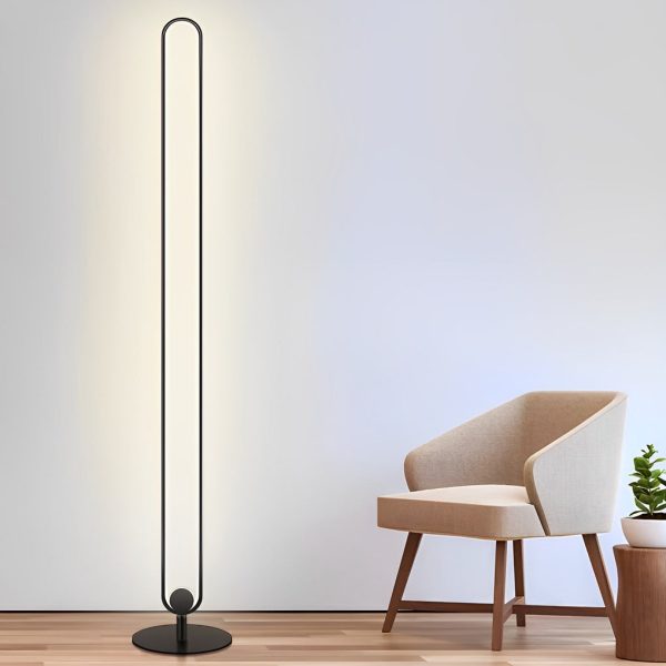 Modern Minimalist LED Standing Oval Floor Lamp - Image 2