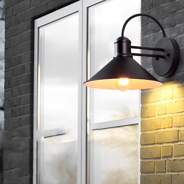 Retro Conical Iron Waterproof Industrial Style Outdoor Wall Lamp Exterior Lights - Image 5