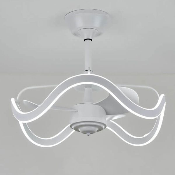 Modern Light Luxury Circular Inverter Silent Downrods Ceiling Fan Light - Image 3