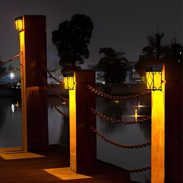 2Pcs Waterproof LED RGB Intelligent Motion Sensor Solar Wall Lights - Image 5