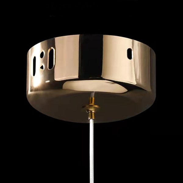 Adjustable Creative Plated Mirror Metal Ball LED Nordic Pendant Lights - Image 4