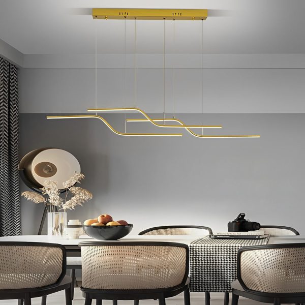 Z Shape Lines Smart Stepless Dimming with Remote Nordic Chandelier - Image 6