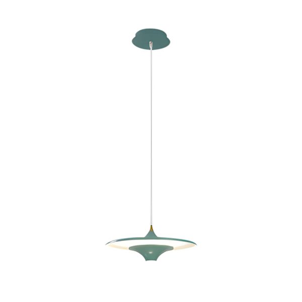 13.8'' 1-Light Round UFO Pendant Lights LED Metal Hanging Lighting Small Spaceship Pendant Lamp for Bar - Image 14