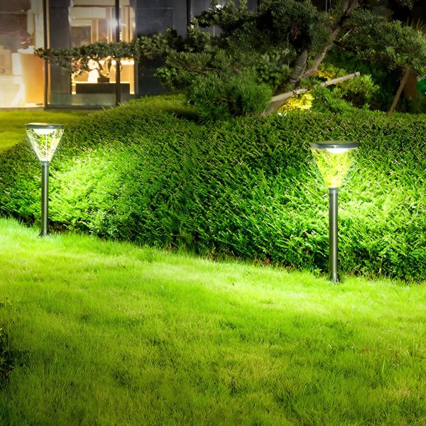 Adjustable Modern Black Solar LED Lawn Lamp with Intelligent Light Control - Image 2