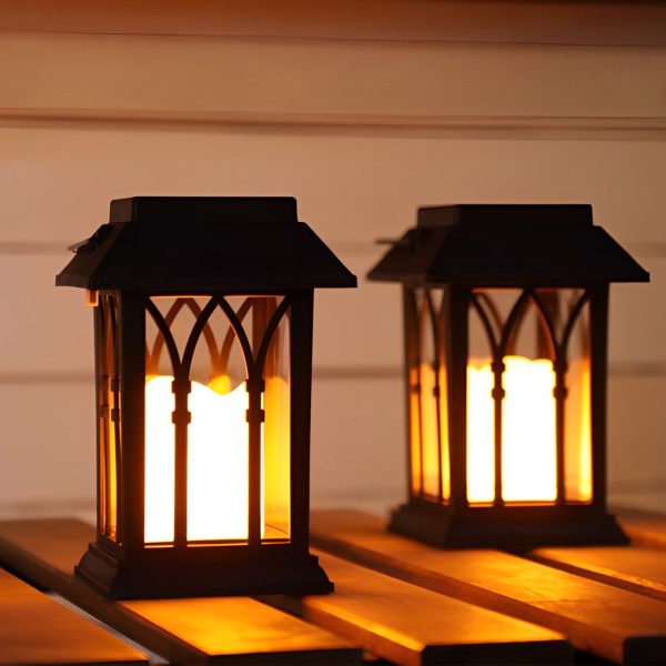 Portable Lantern Waterproof LED Intelligent Black Solar Outdoor Lights - Image 3