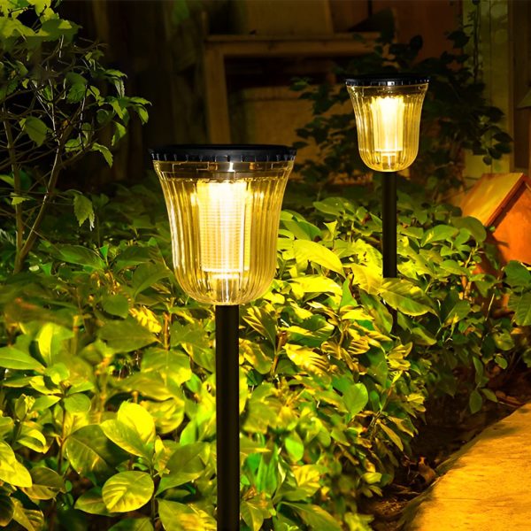 2Pcs Round Waterproof LED Intelligent Motion Sensor Solar Lawn Lights - Image 3