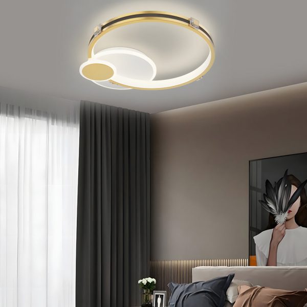 Ring Round Three Step Dimming Creative Modern LED Ceiling Light Fixture - Image 2