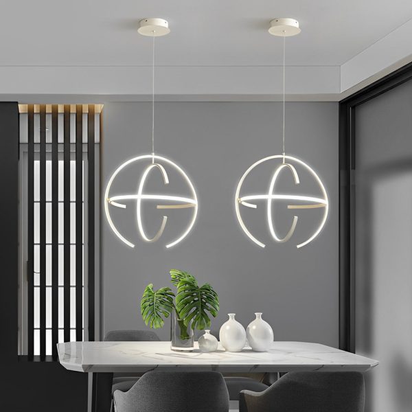 Creative Adjustable Ring LED Nordic Chandelier Kitchen Pendant Lighting - Image 2
