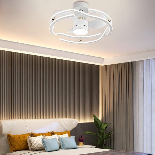 23.6'?Low Profile Ceiling Fan with Dimmable Light and Remote - Image 2
