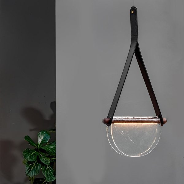 Creative Folded Semicircular Glass LED Post-Modern Belt Chandelier - Image 2