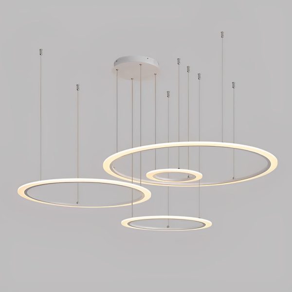 4 Circles Artistic Dimmable LED Modern Pendant Lighting Chandeliers - Image 8