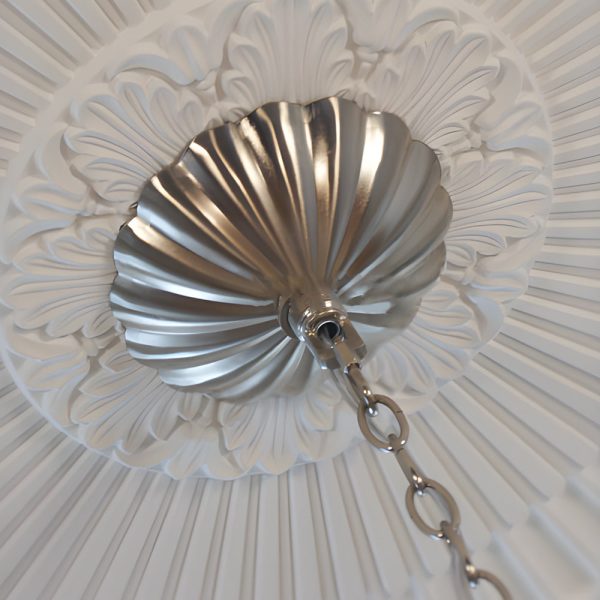 Tiered Capiz Shell Chandelier: Elegant French Style Hanging Lighting - Image 4