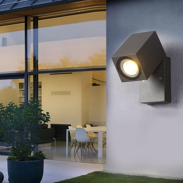 Square Adjustable Waterproof Motion Sensor LED Sconces Indoor Outdoor Wall Lamp Spot Lights - Image 4