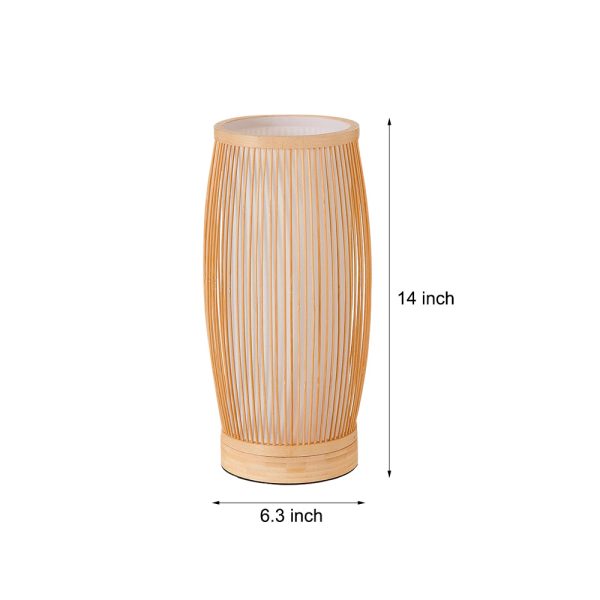 Japanese Lantern Bamboo LED Table Lamp - Image 4