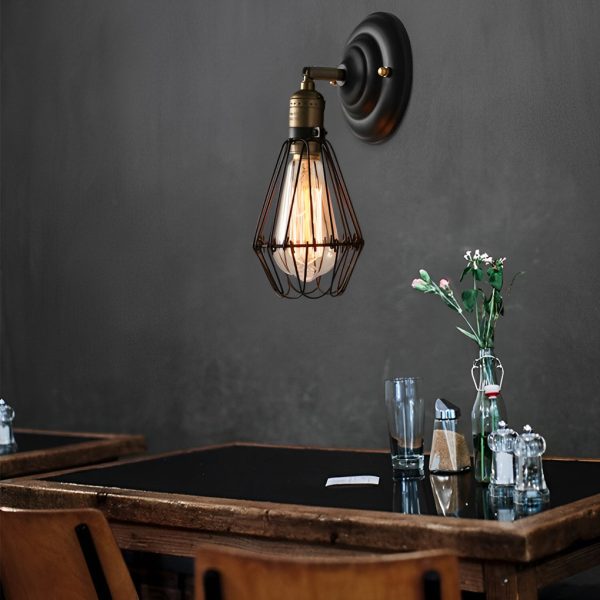 Adjustable Iron Retro Country Industrial Style Wall Lamp Wall Light Fixture - Image 2