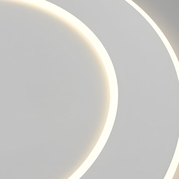 White Dimmable LED Circle Flush Ceiling Light - Image 6