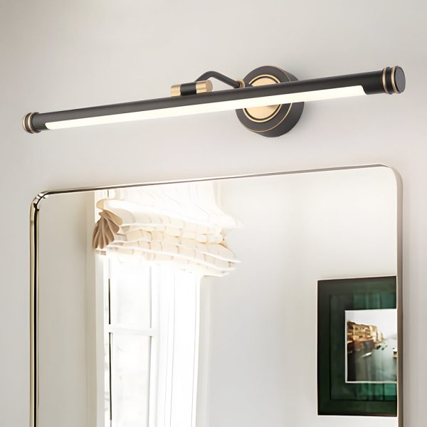 Elegant Linear Gold/Black LED Vanity Light for Bathroom - Vintage Style - Image 4