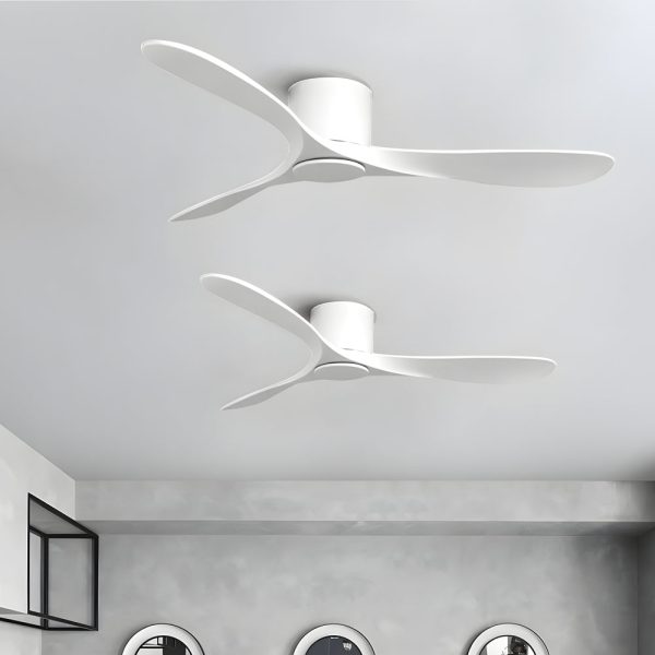 Modern 52-Inch Indoor 3-Blade Low Profile Ceiling Fan - White - Image 4
