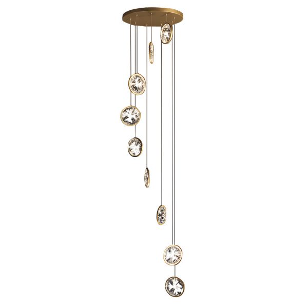 Gold Crystal Staircase Chandelier - Image 12
