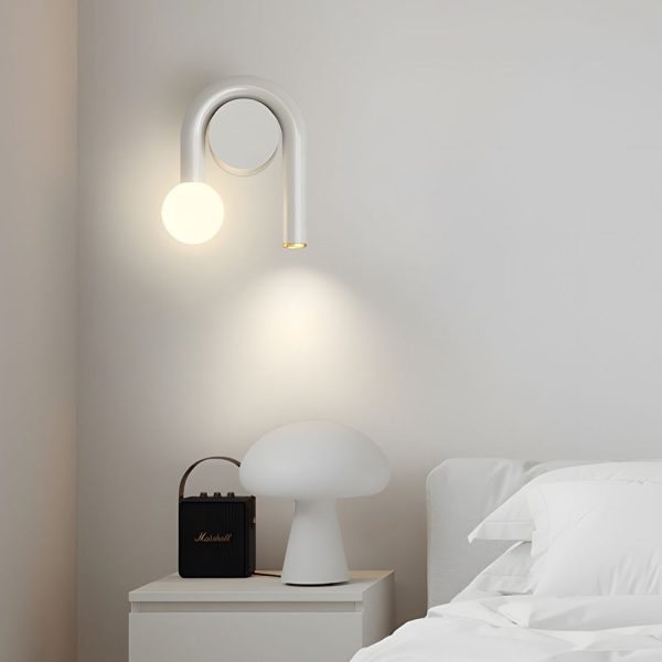 2-Light Arched Iron U-shaped Line Wall Sconce LED Matte Black Bathroom Vanity Lights - Image 5