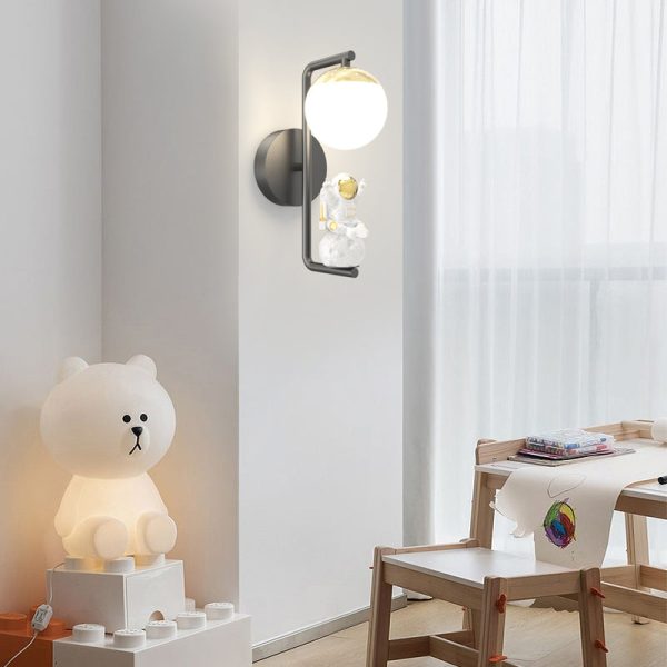 Cartoon Astronaut Decor Three Step Dimming Modern LED Wall Lights Fixture - Image 3