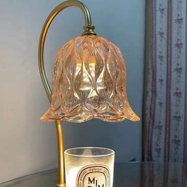 Modern Suzutan Glass Marble Base 1-Light Melting Wax Table Lamp - Image 9