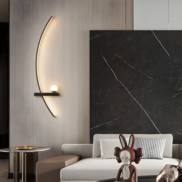 Curved Strip 3 Step Dimming LED Wall Sconce Lighting Wall Lamp - Image 2