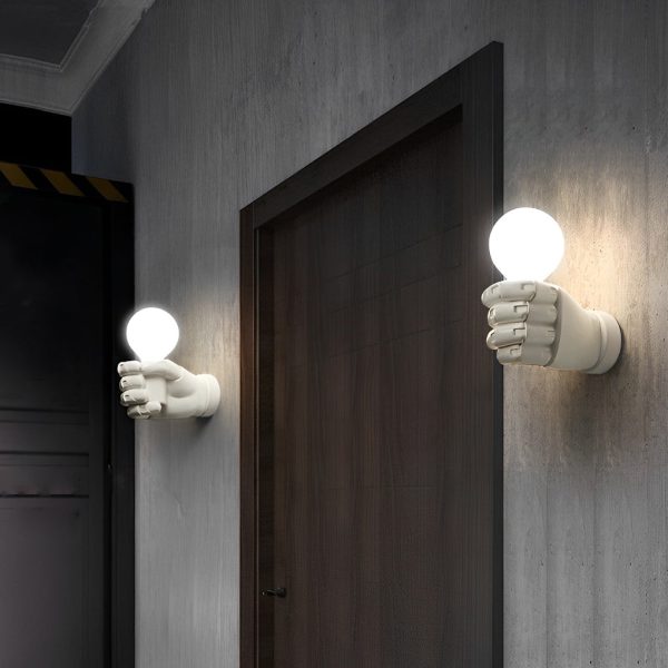 Antique Resin Fist Retro Industrial Wall Lamp Wall Sconce Lighting - Image 3