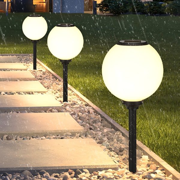 Adjustable Brightness LED Solar Pathway Lights Round Ball Design - Image 8