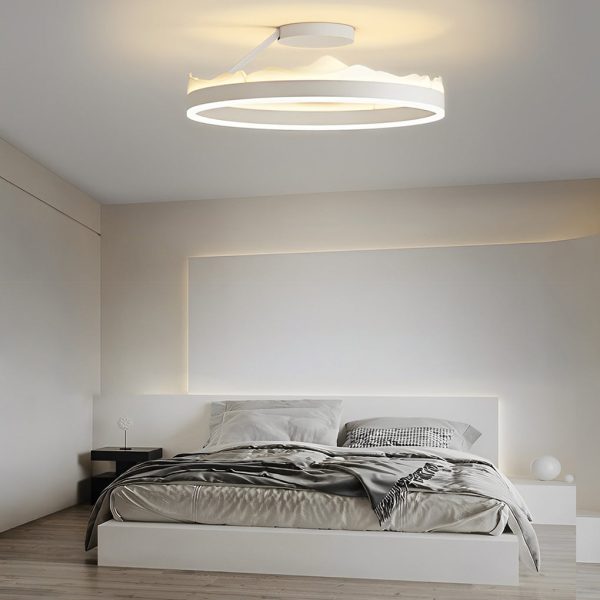 Round Stepless Dimming LED White Ins Nordic Ceiling Lights Flush Mount Lighting - Image 2