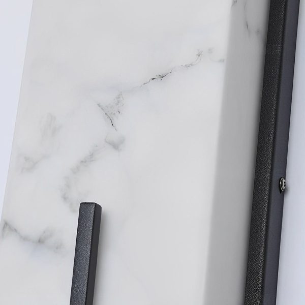 Resin Rectangular Waterproof LED Black Modern Outdoor Sconce Lighting - Image 4