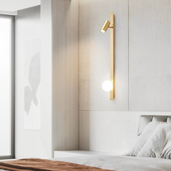 Long Strip LED Three Step Dimming Wall Lamp with Adjustable Spotlight - Image 4