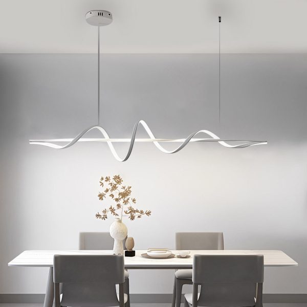 Wavy 360?? Rotating Ring Three Step Dimming LED Nordic Chandelier Light - Image 5